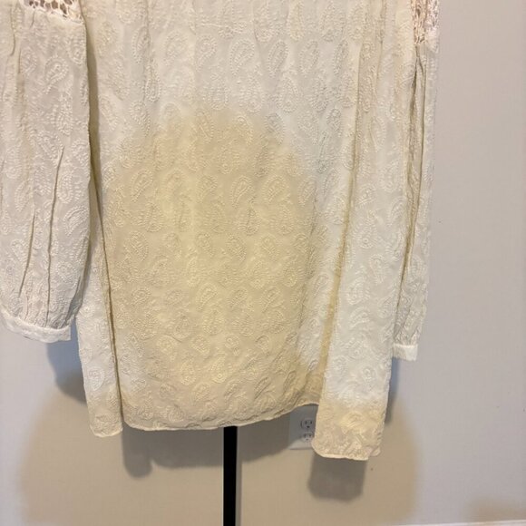 Anthropologie Verb Pallavi Singee Josephine Ivory Cream Lace Long Sleeve Dress - Picture 7 of 14